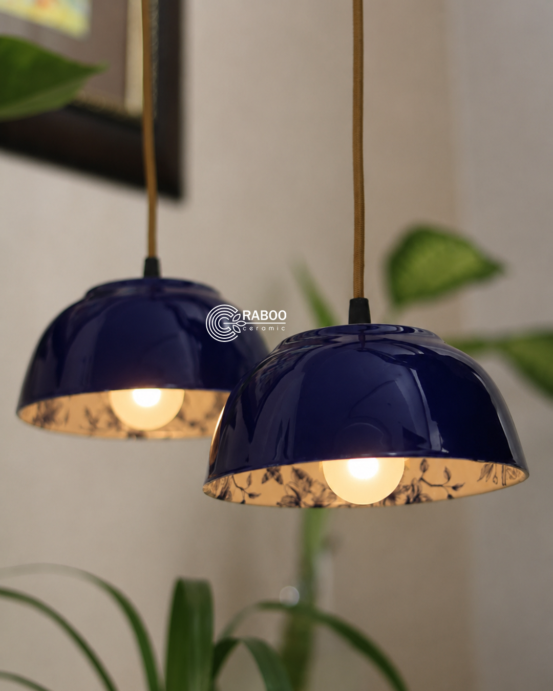 لوستر آبی با طراحی پرواز